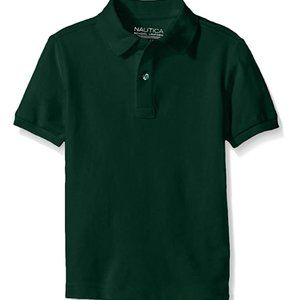 Nautica Boys' School Uniform Short Sleeve Pique Polo